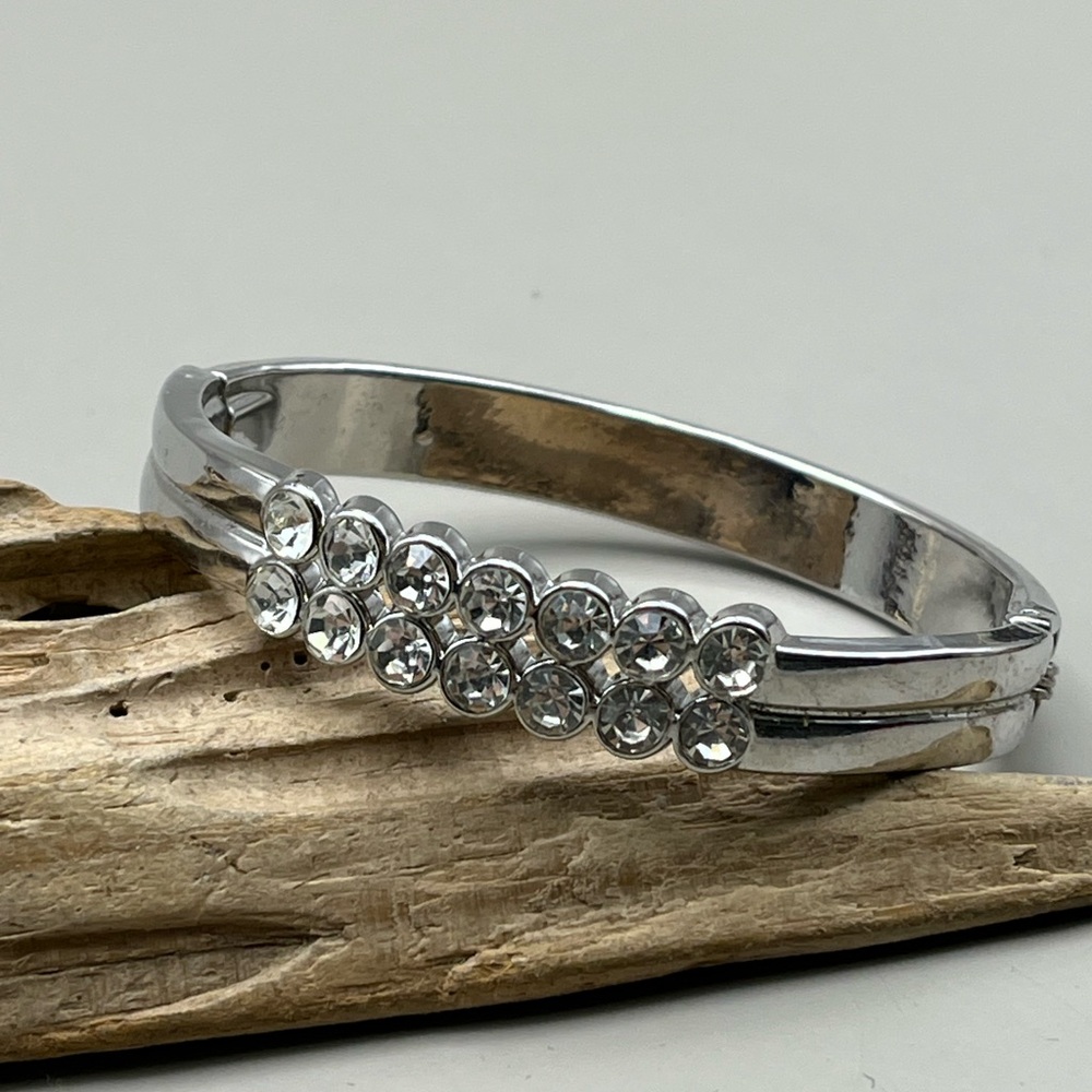 Elegant Silver Crystal Bracelet